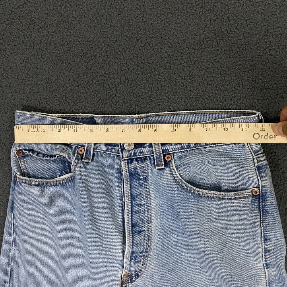 Vintage 90s Levis 501xx Jeans FITS 29x32 Button Fly Light Wash Blue Made in USA